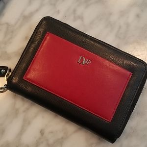 DVF leather wristlet